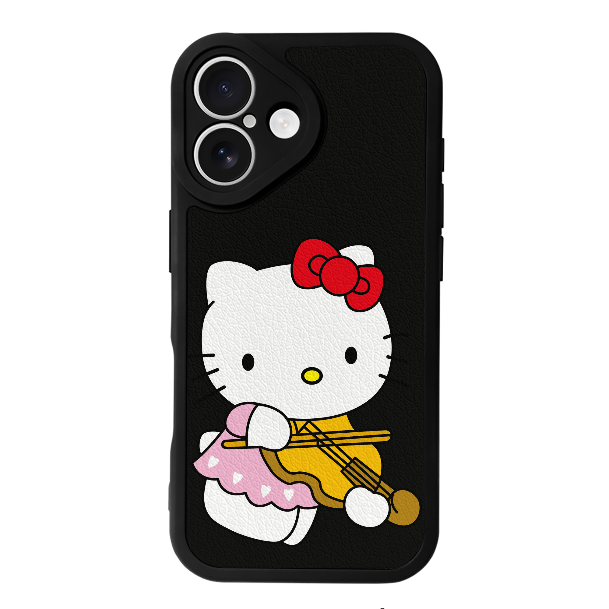 （画像用） Hello Kitty ハローキティ 【iPhone 16シリーズ対応】シリコンスマホケース（レザー調） 材質：シリコン